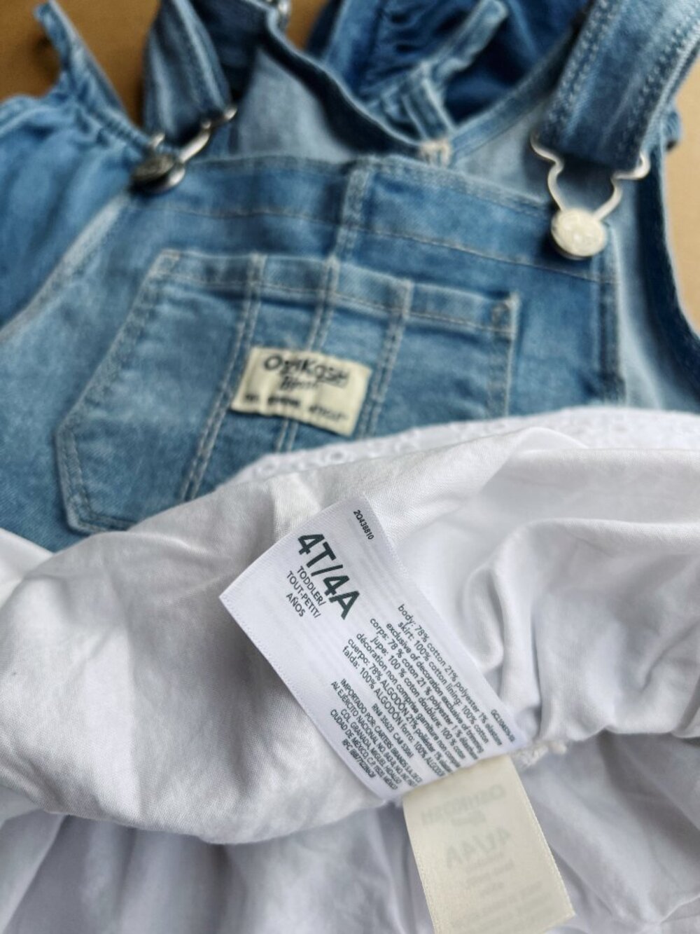 SOLD Size 4 Cottagecore Spring Dress Bundle • Denim + Cotton • OshKosh & Carter - Picture 10 of 10